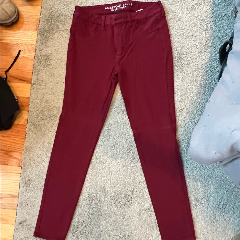 American eagle maroon jeggings